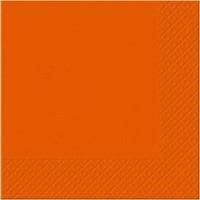 Серветки паперові однотонні помаранчеві 10 шт