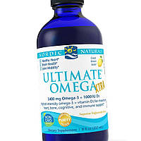 Риб'ячий жир Омега 3 + Д3 Ultimate Omega Xtra 3400 mg omega-3 + 1000 IU D3 237 мл лимон