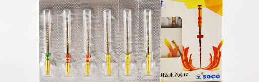 SOCO SC PRO (Соко СК ПРО) машинні файли з пам'яттю форми, асорті, 25 мм, блістер (6 шт.) Жовтий 20/04