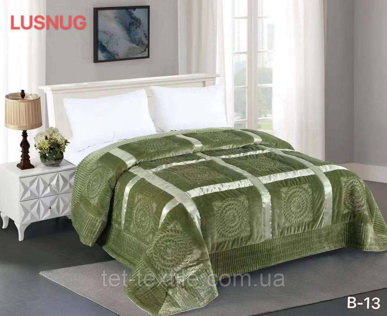 Покривало велюрове Lusnug, декоративне, стьобане, 220х240см.