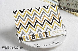 Дизайнерська подвійна листівка з тисненням 12,5х17,5 см