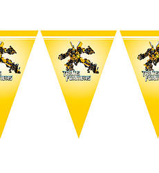 Паперова гірлянда прапорця "Бамблбі", довжина - 2 м