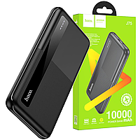 Тонкий повербанк hoco. J75 Tresor Li-Pol 10000 mAh 2xUSB с LED индикатором Black