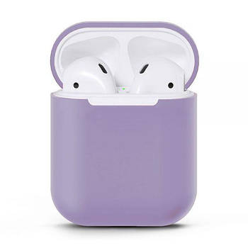 Чохол Silicone Case Soft для AirPods Lavender grey (17) лавандовий