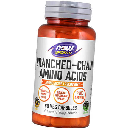 Всаа NOW Branched Chain Amino Acids 60 капс, фото 1