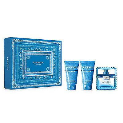 Чоловічий подарунковий парфумований набір Versace Eau Fraiche set edt 50ml + s/gel 50ml + as/b 50ml