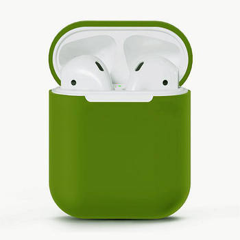 Чохол Silicone Case Soft для AirPods Khaki (12) зелений