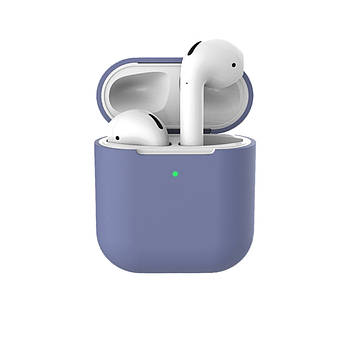 Чохол Silicone Case Soft для AirPods Blue Gray (17) сіро-блакитний