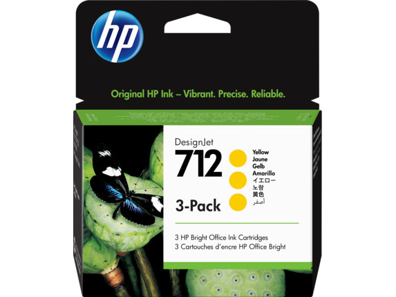 Струменевий картридж HP 712 Yellow 3-Pack (3ED79A), фото 1