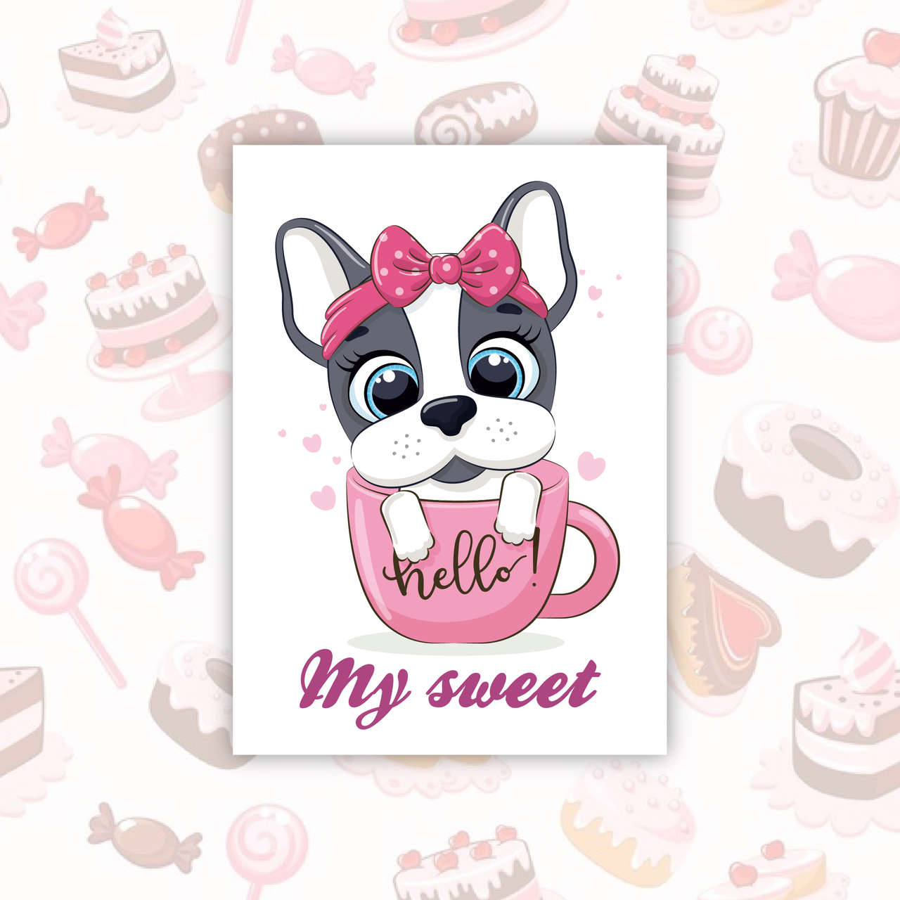 Листівка солодощі 70х100мм, макет 12