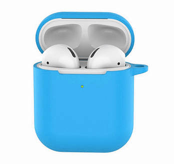 Чохол Silicone Case Soft для AirPods Blue (15) синій