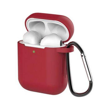 Чохол Silicone Case Soft для AirPods Rose Red (23) бордовий