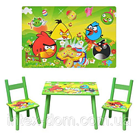 Bambi Столик D 11552 с двумя стульчиками Angry Birds