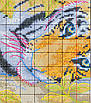 Набір для вишивання за нанесеною на канву схемою "A Lying Tiger". AIDA 14CT printed 29*21 см, фото 4