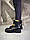 Жіночі демісезонні шкіряні черевики з ланцюгом 36-40 р чорний, фото 4