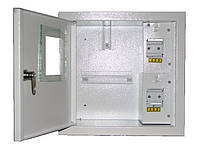 Щит распределения и учета встраиваемый на 4 автомата с местом под электронный счетчик ШМР-1Ф-4В