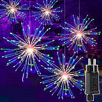 Світлодіодна Гірлянда Штора Феєрверк 5 Пучків 5 м Мульти пр/пр 220w