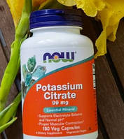 Калий цитрат NOW Foods Potassium Citrate 99 мг 180 капсул