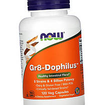 Бактерії для здорової флори кишечника NOW Gr8-Dophilus 120 капс, фото 2