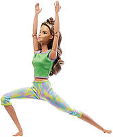Лялька Barbie Made to Move Барбі Йога Рухайся як Я в салатовій футболці (GXF05), фото 5