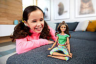 Лялька Barbie Made to Move Барбі Йога Рухайся як Я в салатовій футболці (GXF05), фото 4