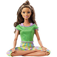 Лялька Barbie Made to Move Барбі Йога Рухайся як Я в салатовій футболці (GXF05), фото 9