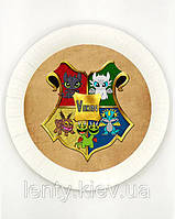 Тарелки "Лого Викинги-Динозаврики" бумажные 18см (Поштучно) малотиражные тарелочки -
