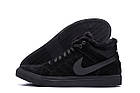 Чоловічі зимові шкіряні черевики Nike Black, фото 4