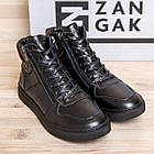 Чоловічі зимові шкіряні черевики ZG Black New Exclusive, фото 7