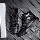 Чоловічі зимові шкіряні черевики ZG Black New Exclusive, фото 8