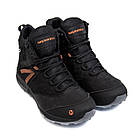 Чоловічі зимові шкіряні черевики MERRELL Black, фото 3