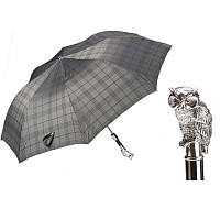 Зонт складной Pasotti 64S 6434-9 W44 серый полуавтомат с ручкой Сова