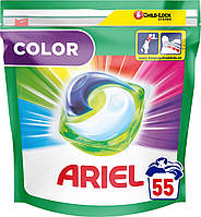 Капсулы для стирки цветного белья Ariel Color Pods 3 в 1 55 шт