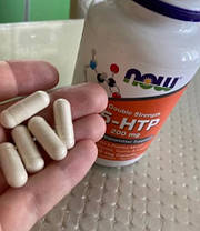 Амінокислота для підвищення настрою NOW 5-HTP 200 mg 120 капс, фото 3