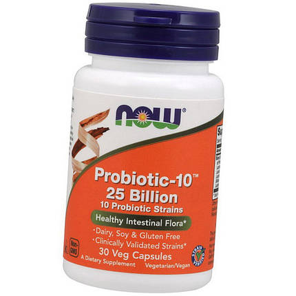 Пробіотики для кишечника NOW Probiotic-10 25 Billion 30 капс, фото 2