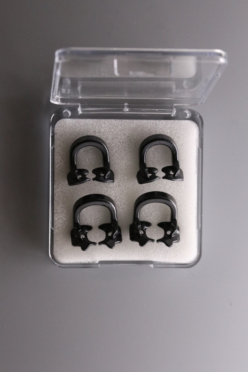 Кламери клампи пластикові Soft (типу Kerr) стоматологічні набір 4шт(чорні), фото 1