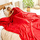 Теплий темно-синій плед 200*180см з плюшевою махри, фото 10