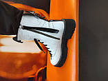 Білі шкіряні жіночі черевики на тракторній підошві, фото 10