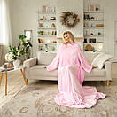 Теплий пухнастий рожевий плед з рукавами, рукоплед з плюшевою махри, фото 9