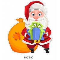 Вінілова наклейка на стіни - санта клаус