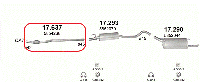 Труба приемная (коллекторная) OPEL CORSA B 1.0i 12V (973см3) 96-00гг (Опель Корса Б)