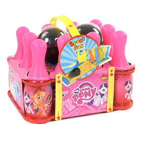 Іграшковий боулінг для дітей ігровий набір з кеглями і кулями Рожевий (59265)