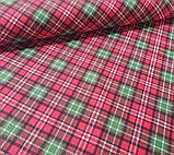 НОВОРІЧНА ДЕКОРАТИВНА ТКАНИНА для скатертин ранеров серветок і декору ЧЕРВОНИЙ КВІТКА, фото 2