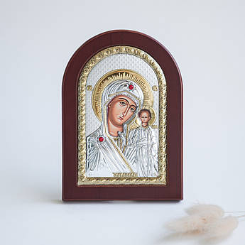 Ікона Богородиця Казанська із позолотою арка