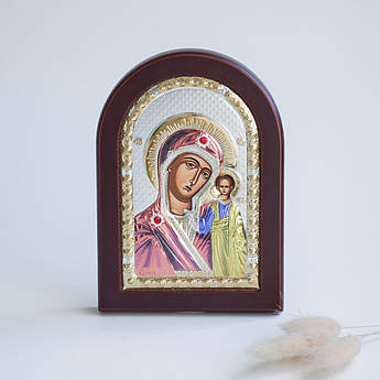 Ікона Богородиця Казанська арка з кольоровою емаллю