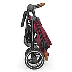 Прогулянкова коляска KiderKraft GRANDE LX Burgundy, для дітей до 15 кг, з 4 гумовими колесами, фото 10