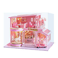 Lb Кукольный дом домик конструктор DIY Cute Room A-073-B Карусель для девочек