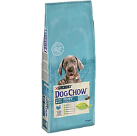 Сухой корм для щенков крупных пород PURINA Dog Chow® Puppy Large Breed с индейкой 14 кг