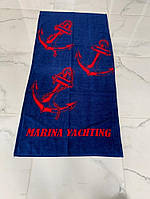 Полотенце пляжное Ikizler велюр 75x150 см арт.Anchor-Marina-Yachting-Red-Blue