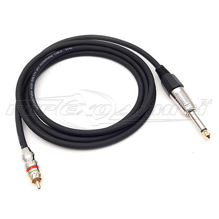Кабель jack 6.3 mm to RCA ( преміум якість ), в екрані, фото 2